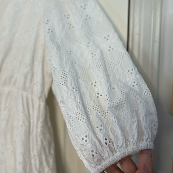 NWOT Hudson North White Eyelet Embroidered Cotton Dress M - Picture 9 of 11